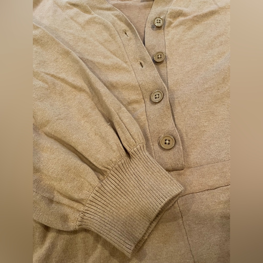 NWT Camel Sweater Knit Jumpsuit - Picture 4 of 6